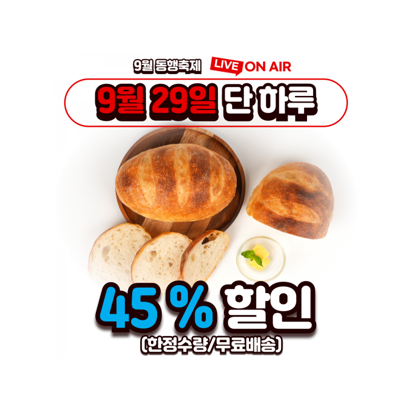 강원더몰,[라이브 특가][노이스트브레드] 천연발효종 450% 플레인 깜빠뉴, 450g