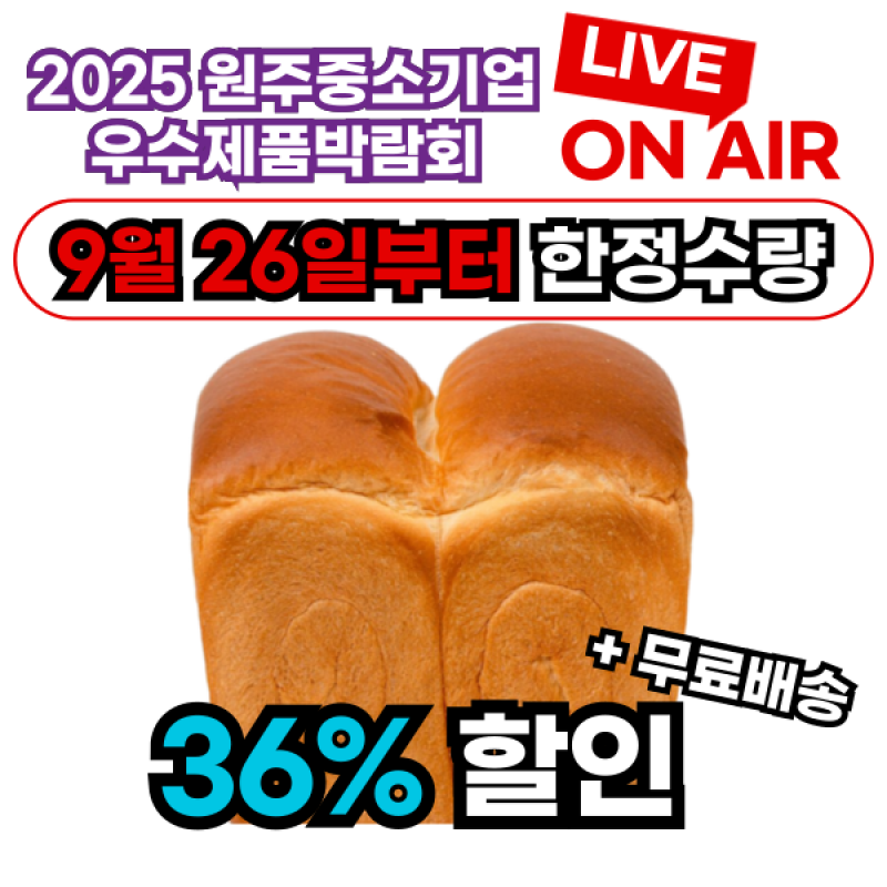 강원더몰,[라이브 특가][노이스트브레드] 천연발효종 450% 플레인 식빵, 600g
